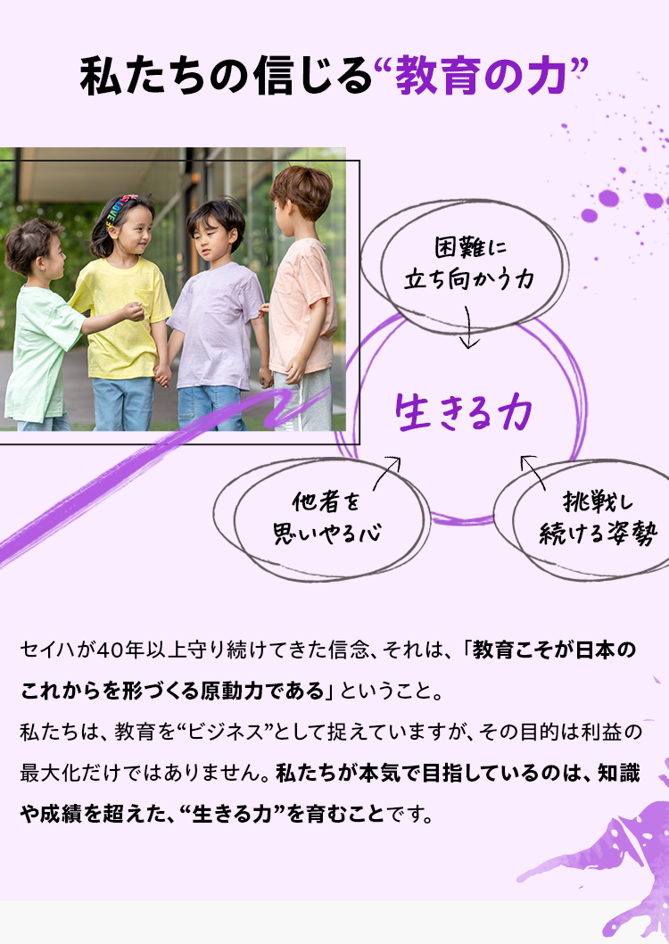 私たちの信じる“教育の力”