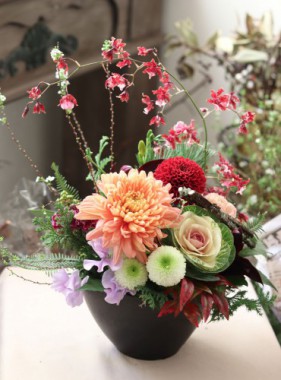 お正月花アレンジ