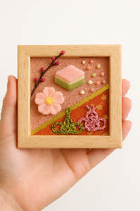 桃の節句・春の和菓子フレーム
