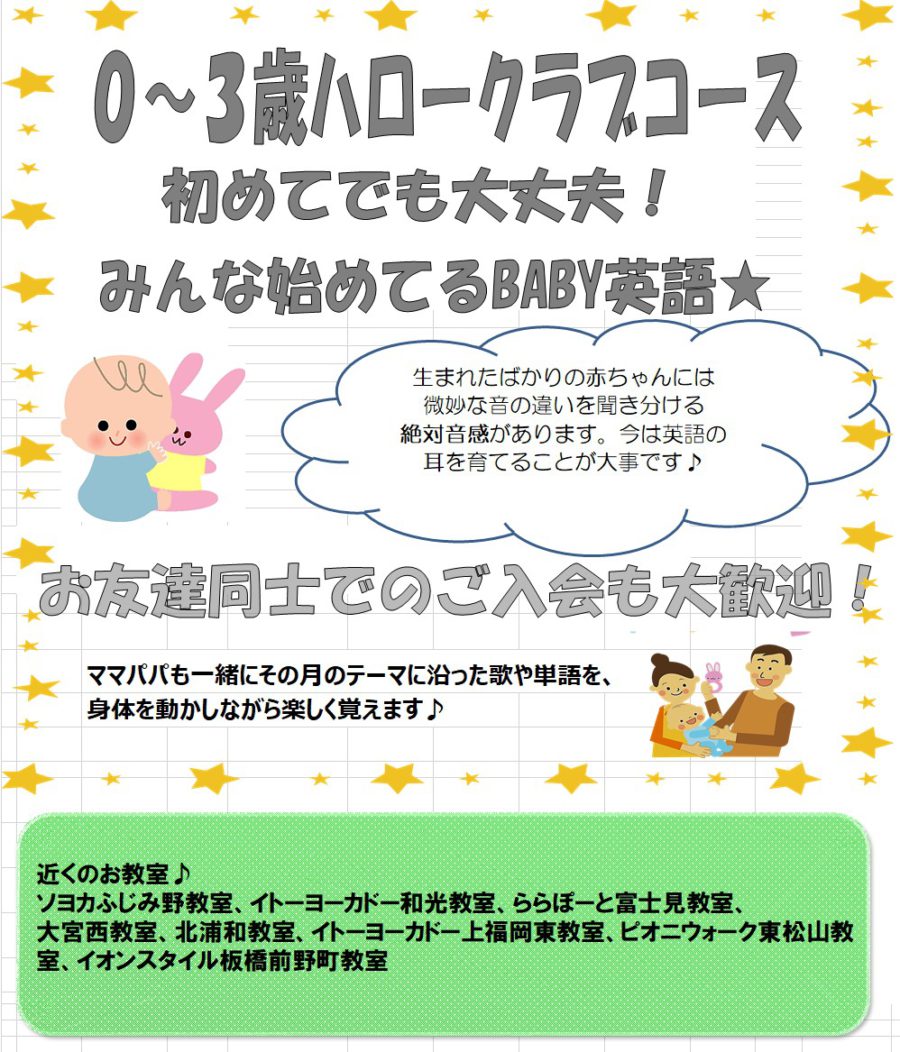 イオンスタイル板橋前野町 子ども英会話教室 幼児教室のセイハ英語学院
