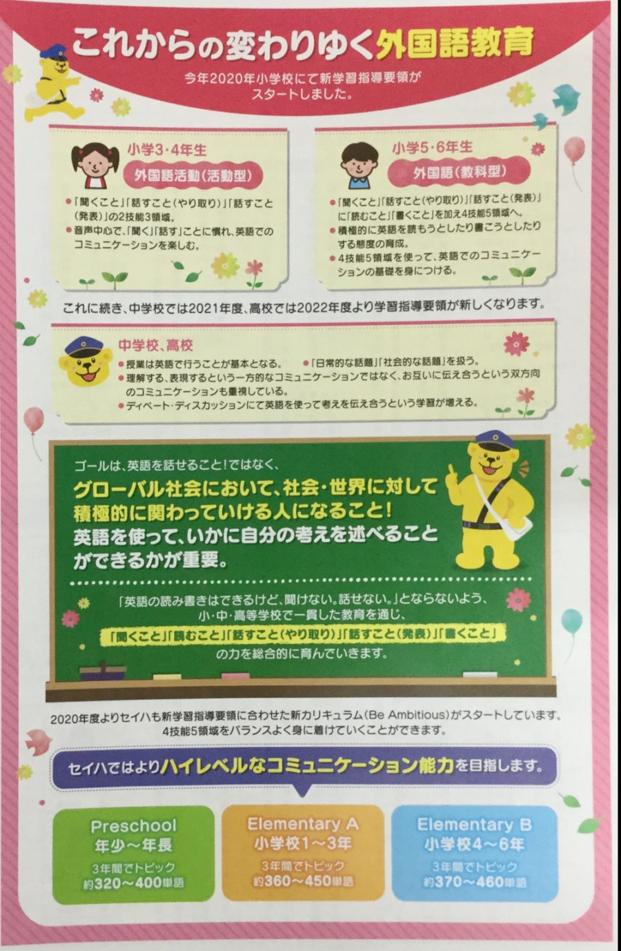 ゆめタウンはません 子ども英会話教室 幼児教室のセイハ英語学院 ゆめタウンはません 子ども英会話教室 幼児教室のセイハ英語学院
